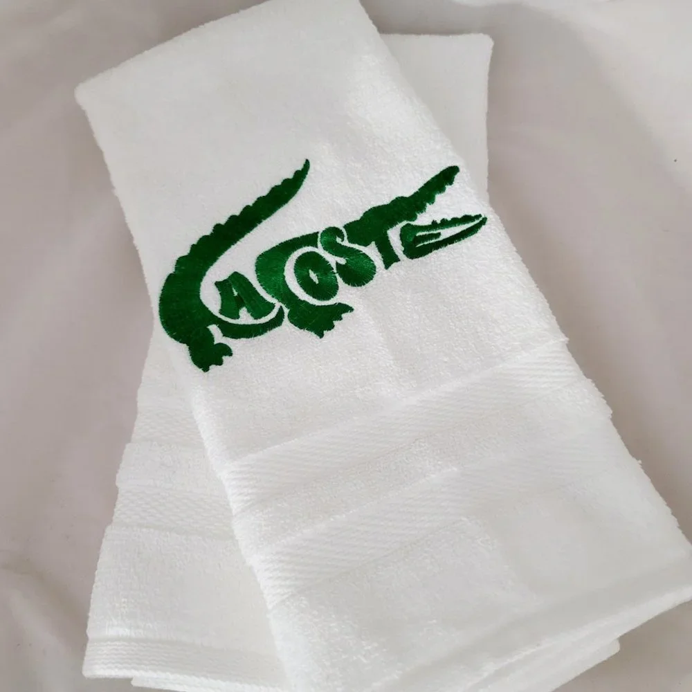 Embroidered Lacoste Hand Towel Set - Picture 4 of 4